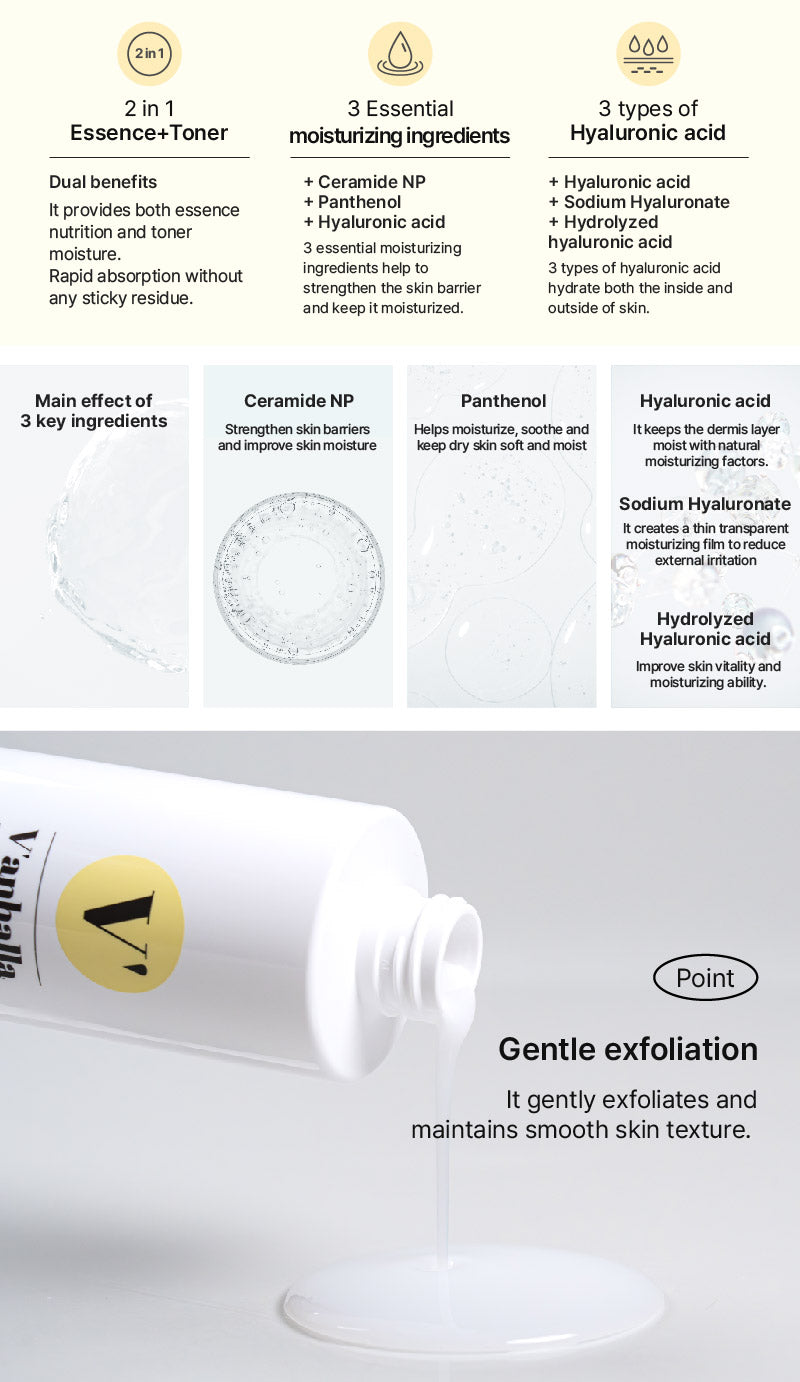 V'anhalla Ceramide Moisturizing Essence in Toner 250ml / 8.45fl.oz.
