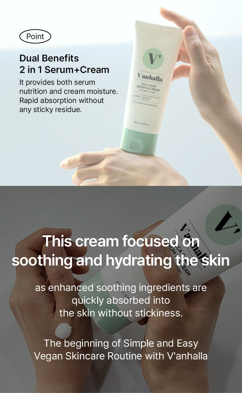 V'anhalla Cica Calm Serum In Cream 80ml / 2.70fl.oz.