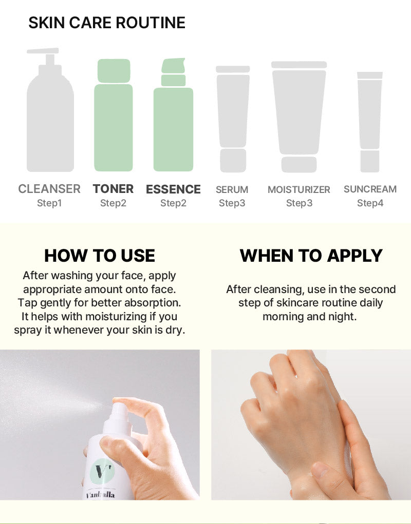 V'anhalla Cica Calm Mist Toner 250ml / 8.45fl.oz.