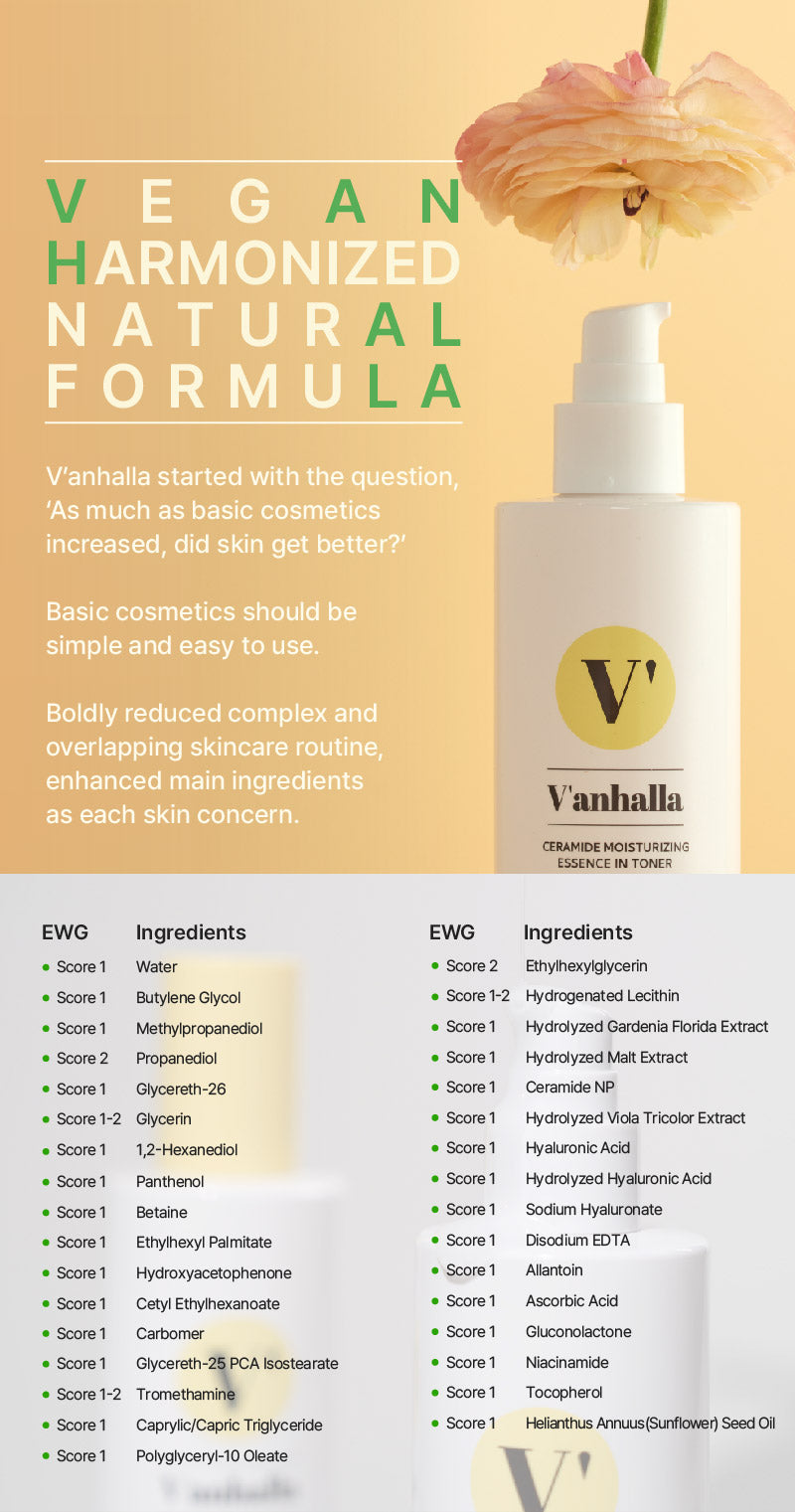 V'anhalla Ceramide Moisturizing Essence in Toner 250ml / 8.45fl.oz.