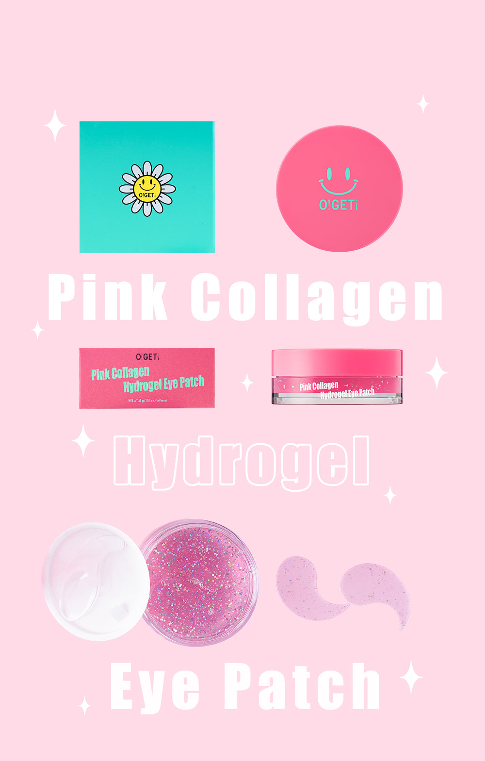 O!GET! Pink Collagen Hydrogel Eye Patch