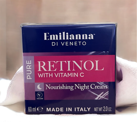 Emilianna Di Veneto Pure Retinol Crema Nutritiva de Noche Vitamina C Antienvejecimiento 2oz